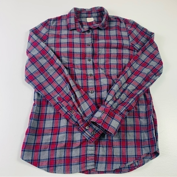 J. Crew Women Plaid Shirt button-up size small Long sleeves Pocket Chest - Picture 1 of 11